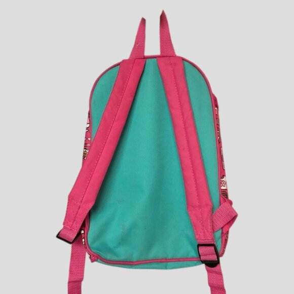 Hello Kitty Book Bag Back Pack Glittery Pink & Turquoise - Picture 2 of 13